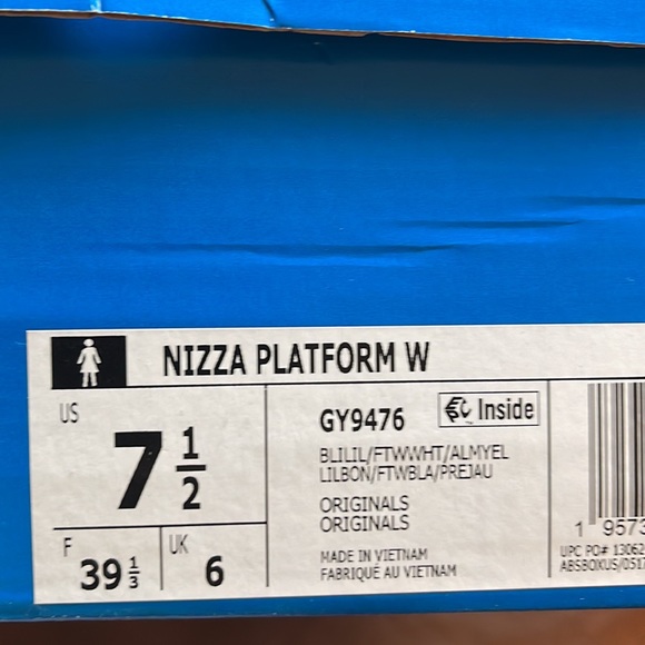 ADIDAS NIB NWT BEAUTIFUL FUN ZIZZA PLATFORM SNEAKER - Picture 3 of 3